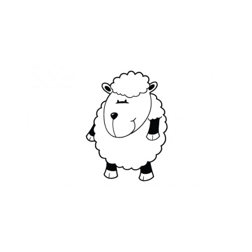 Sticker decorativ StickerStore Oaie, 52x70 cm, Negru