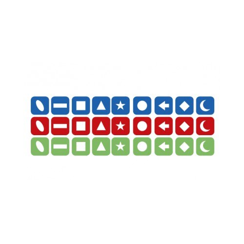 Sticker decorativ StickerStore Forme diverse, 80x26 cm, Multicolor