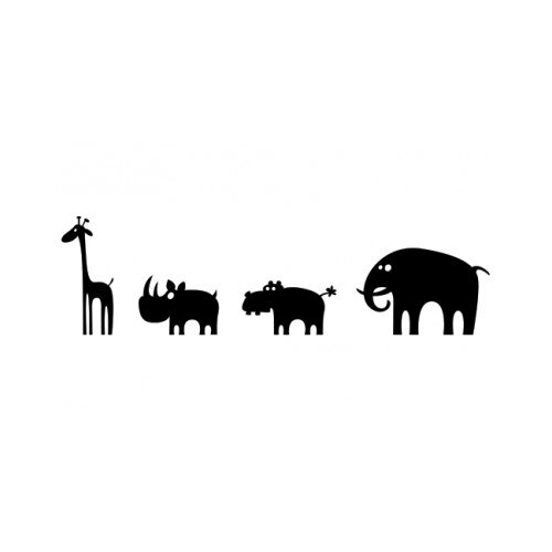 Sticker decorativ StickerStore Animalute, 100x27 cm, Negru