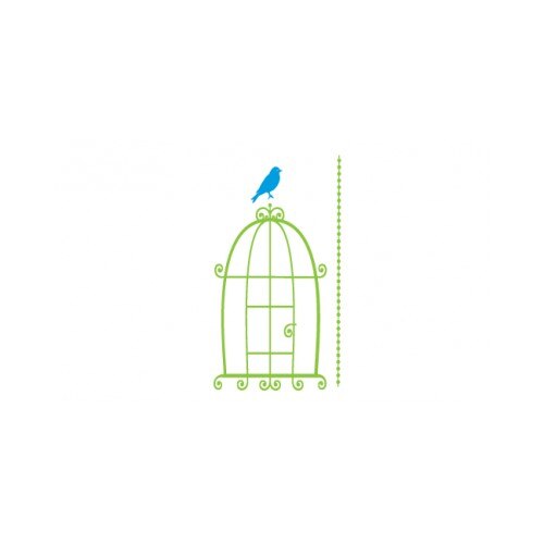 Sticker decorativ StickerStore Colivie, 30x53 cm, Multicolor