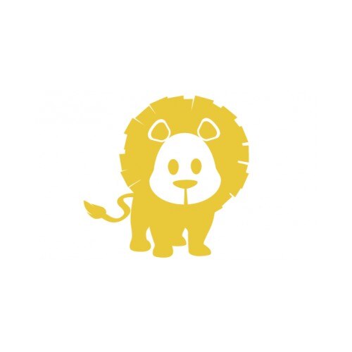 Sticker decorativ StickerStore Leu 2, 40x40 cm, Galben