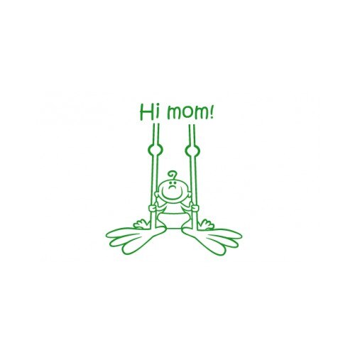 Sticker decorativ StickerStore Hi mom!, 60x69 cm, Verde