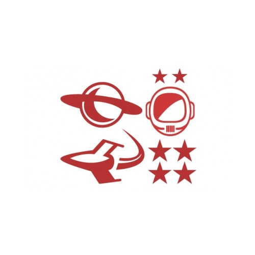 Sticker decorativ StickerStore Cosmos, 50x42 cm, Rosu