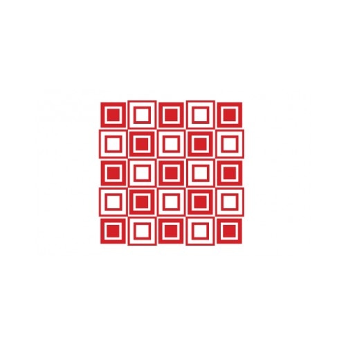 Sticker decorativ StickerStore Patrate abstracte, 45x45 cm, Rosu