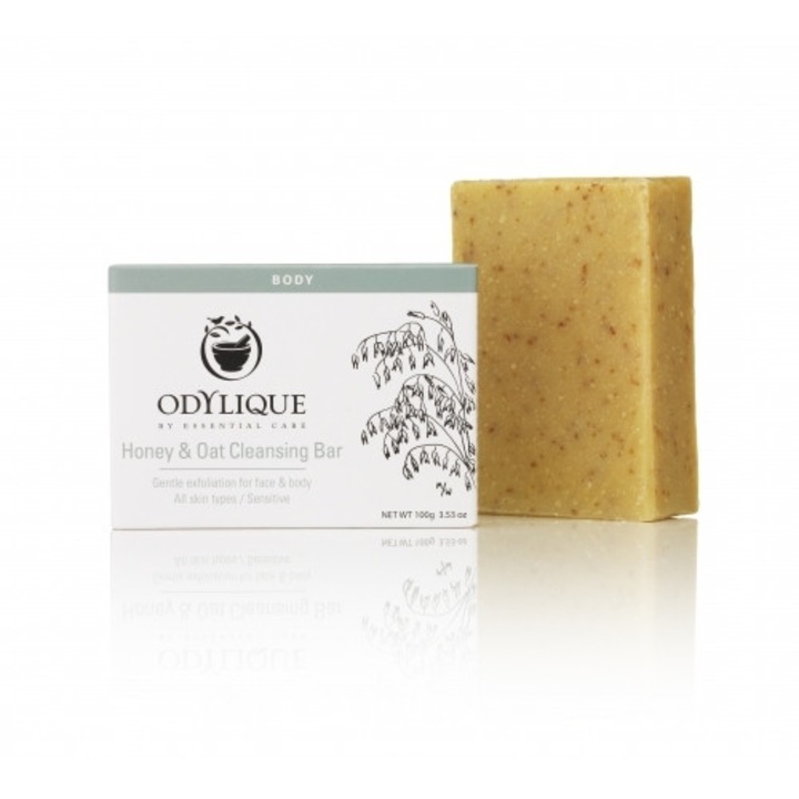 Sapun exfoliant Odylique pentru fata si corp cu miere si ovaz, 100 g