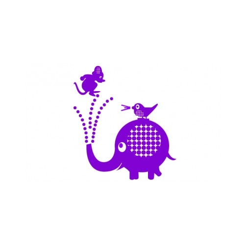 Sticker decorativ StickerStore Elefant, 60x66 cm, Mov