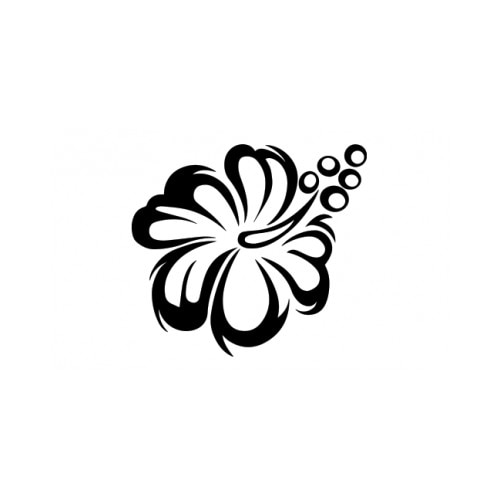 Sticker decorativ StickerStore Floare, 30x27 cm, Negru