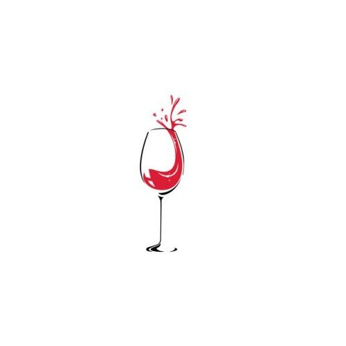 Sticker decorativ StickerStore Pahar cu vin, 33x10 cm, Multicolor