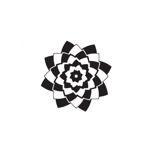 Sticker decorativ StickerStore Floare iluzie, 95x95 cm, Negru