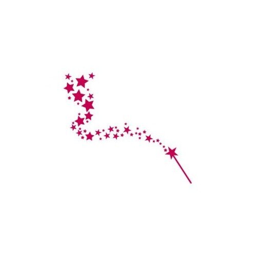 Sticker decorativ StickerStore Batul magic, 70x60 cm, Rosu