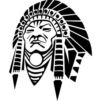 Sticker decorativ StickerStore Big chief 1, 80x66 cm, Negru Sticker decorativ StickerStore Big chief 1, 80x66 cm, Negru