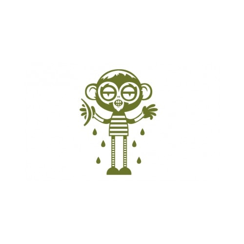 Sticker decorativ StickerStore Maimuta, 50x37 cm, Verde