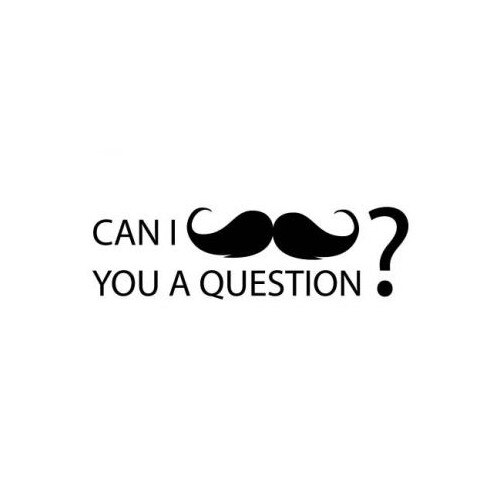 Sticker decorativ StickerStore Can i ask you a question?, 80x24 cm, Negru