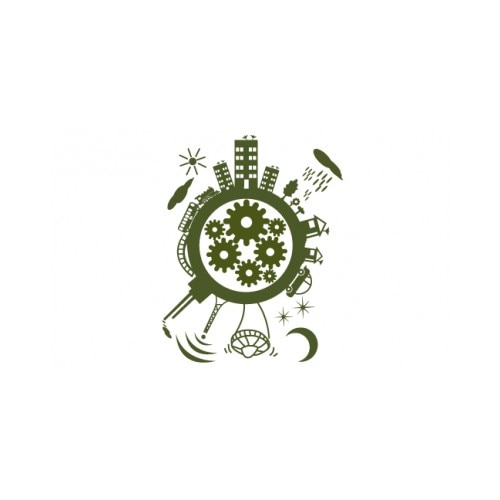 Sticker decorativ StickerStore Planeta verde, 60x75 cm, Verde