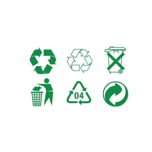 Sticker decorativ StickerStore Semne Eco, 25x23 cm, Verde