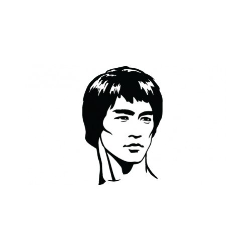 Sticker decorativ StickerStore Bruce Lee, 40x59 cm, Negru