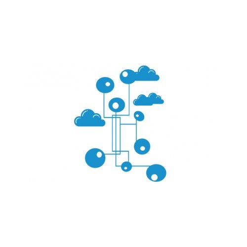 Sticker decorativ StickerStore Nori, 40x50 cm, Albastru