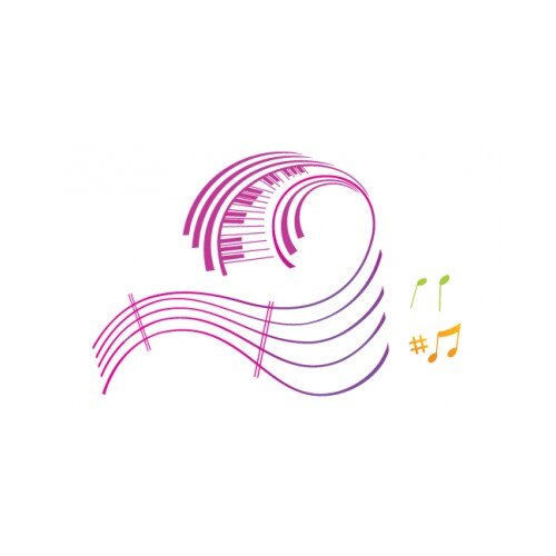Sticker decorativ StickerStore Arpegiu, 20x80 cm, Negru