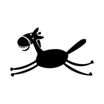 Sticker decorativ StickerStore Calut saritor, 18x30 cm, Negru Sticker decorativ StickerStore Calut saritor, 18x30 cm, Negru