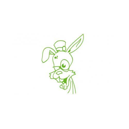 Sticker decorativ StickerStore Bunny rabbit, 24x35 cm, Verde