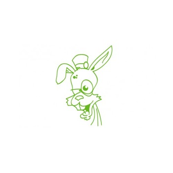 Sticker decorativ StickerStore Bunny rabbit, 24x35 cm, Verde Sticker decorativ StickerStore Bunny rabbit, 24x35 cm, Verde