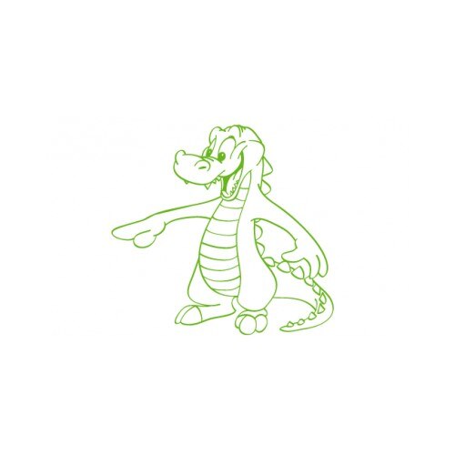 Sticker decorativ StickerStore Aligator, 74x70 cm, Verde