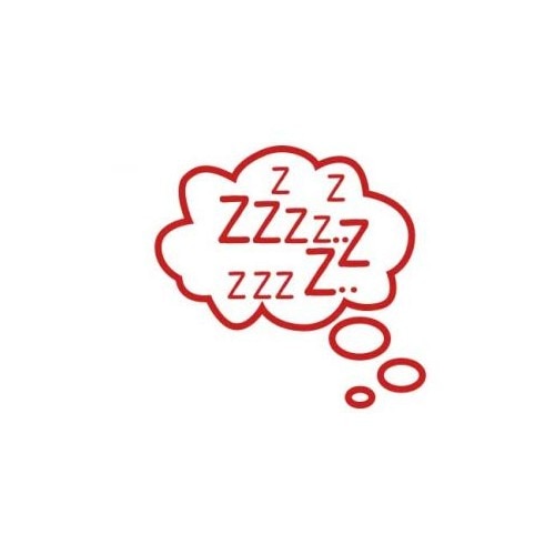 Sticker decorativ StickerStore Zzz, 50x49 cm, Rosu