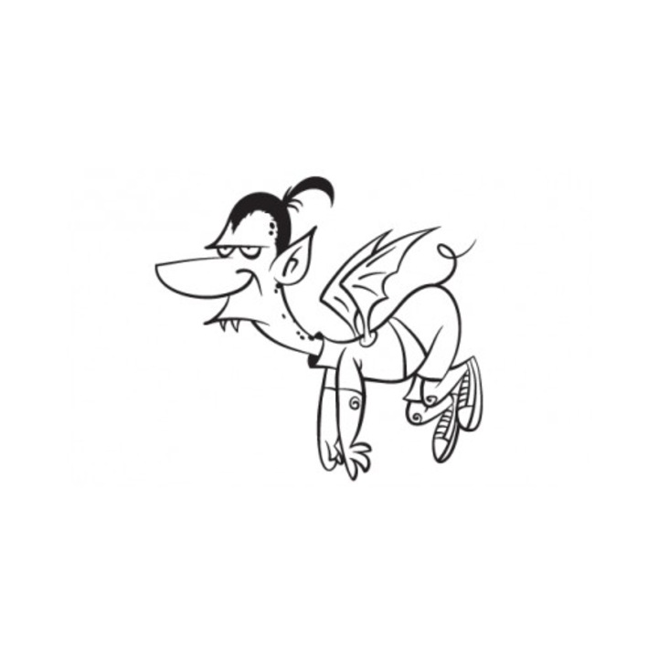 Sticker decorativ StickerStore Peter the vampire, 60x56 cm, Negru