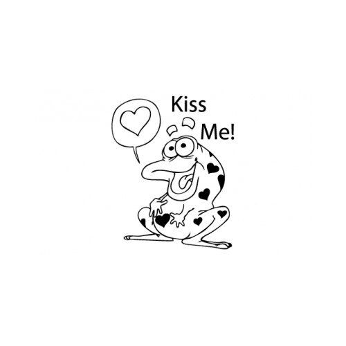 Sticker decorativ StickerStore Broasca, 50x62 cm, Negru