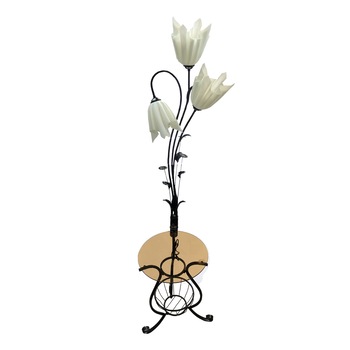 Lampadar Full Electric masuta 42k, 3*e27, 160cm, variator, abajur Alb, corp Negru Lampadar Full Electric masuta 42k, 3*e27, 160cm, variator, abajur Alb, corp Negru