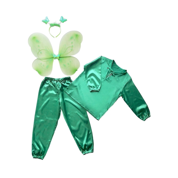 Costum carnaval copii fluture verde,2-4ani, Funny Party Shop