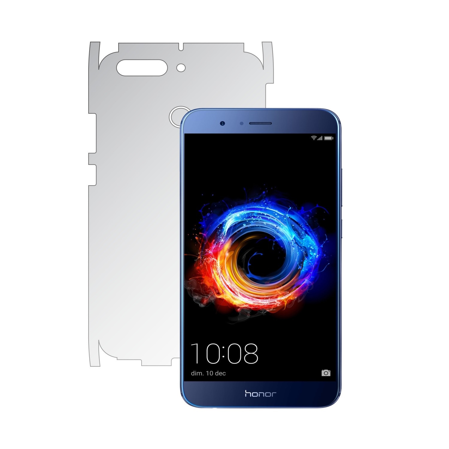 Folie Protectie Invisible Skinz Ultra-Clear AutoRegeneranta, Husa Transparenta de tip Skin Adeziv pentru Carcasa si Laterale, dedicata Huawei Honor 8 Pro