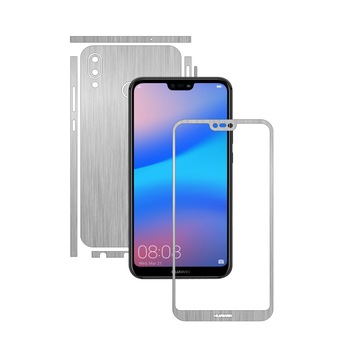 Folie de protectie Carbon Skinz, Husa de tip Skin Adeziv pentru Carcasa, Brushed Argintiu dedicata Huawei P20 Lite Folie de protectie Carbon Skinz, Husa de tip Skin Adeziv pentru Carcasa, Brushed Argintiu dedicata Huawei P20 Lite