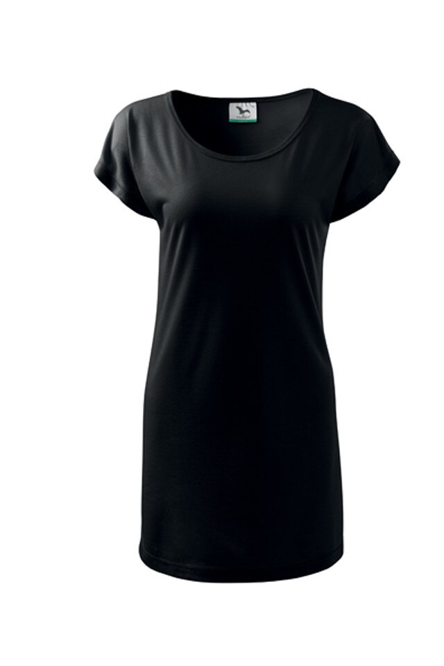 Tricou tip rochie , Malfini, negru,XL