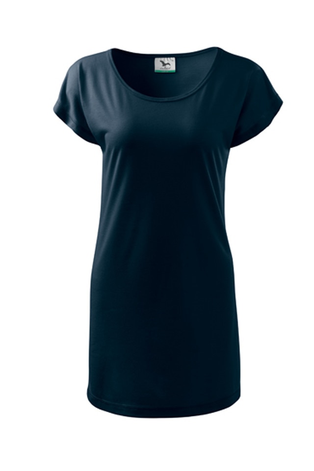 Tricou tip rochie , Malfini, albastru marin,L