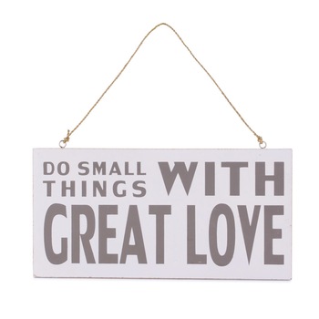 Placuta decorativa cu mesaj motivational, din lemn, 30x15 cm Placuta decorativa cu mesaj motivational, din lemn, 30x15 cm