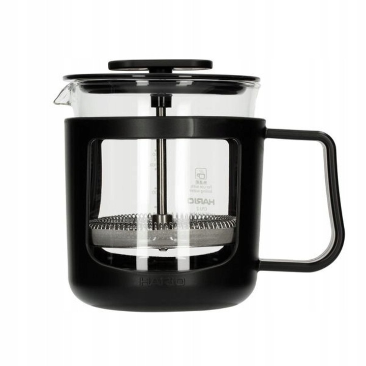 Presa franceza Hario Cafe Press U, cu dubla sita, negru, 300 ml