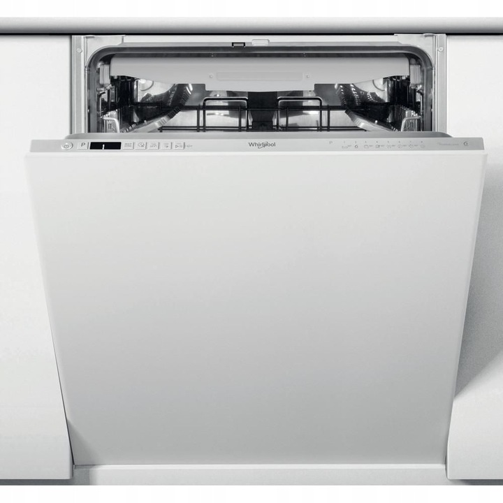 Masina de spalat vase incorporabila Whirlpool WI 7020 PF (JWIUQFU29), 60 cm, 14 seturi, 8 programe, clasa E, 46 dB, panou ascuns, alb