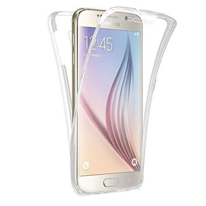 Защитен калъф за Samsung Galaxy S7 Edge, Transparent, Slim, предпазно фолио отзад