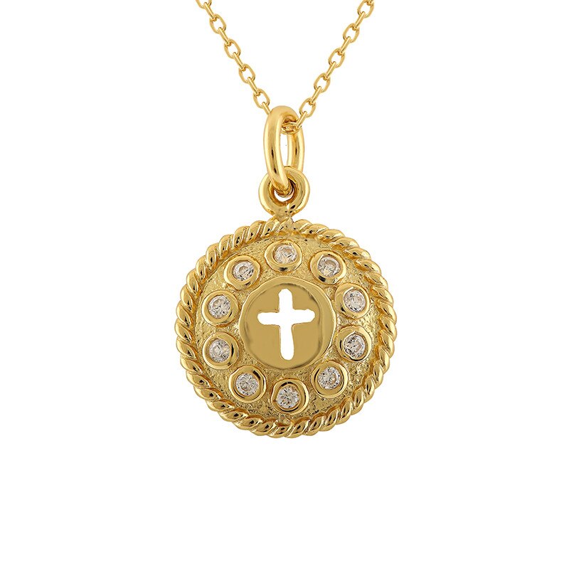 Pandantiv Cruce cu Lant Olivess Argint 925 CZ CH280P5