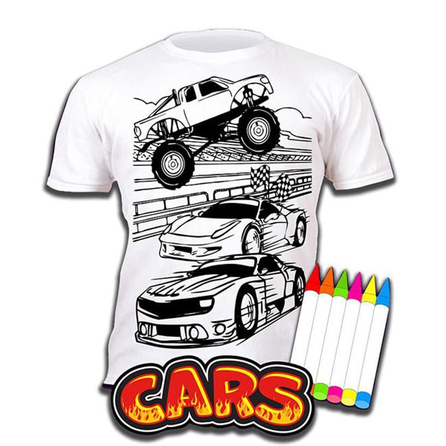 Tricou Splat Planet Cars - Coloreaza-Poarta-Spala-Repeta