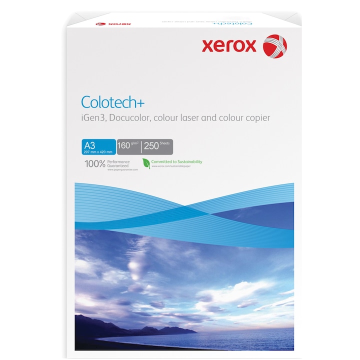 Xerox Colotech színes fénymásoló papír, A3, 160g/m2, 250 ív/csomag