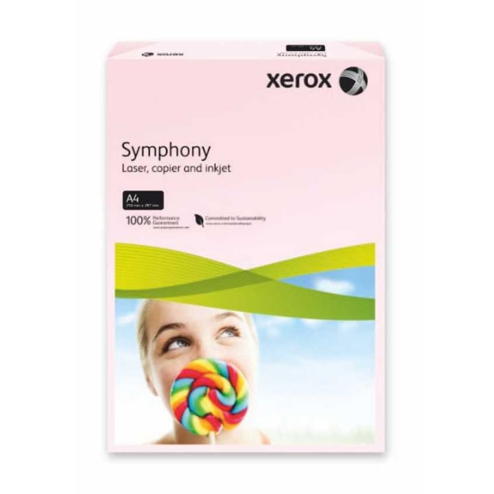Xerox Symphony halvány rózsaszín fénymásoló papír, A4, 80g/m2, 500 ív/csomag