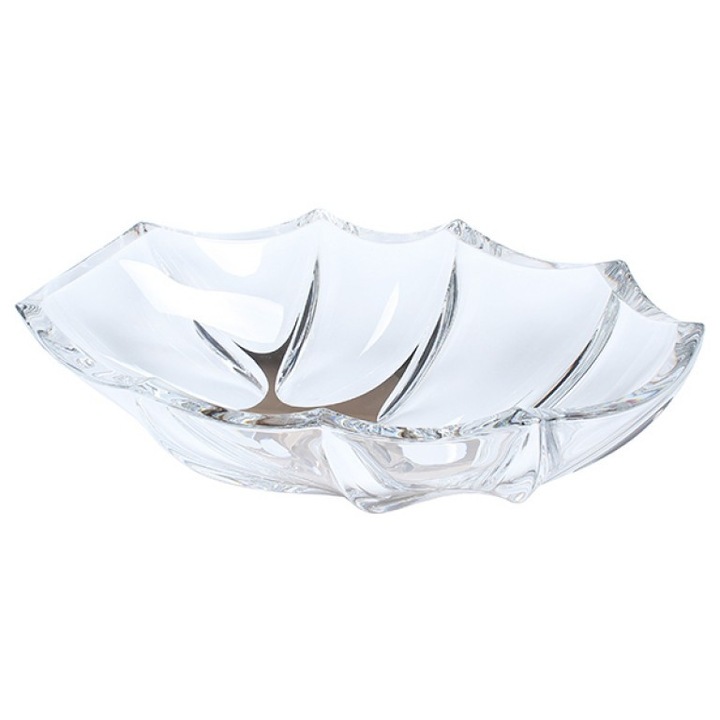 Bol Bohemia Calypso Platinum, 39 cm, Oval, Transparent