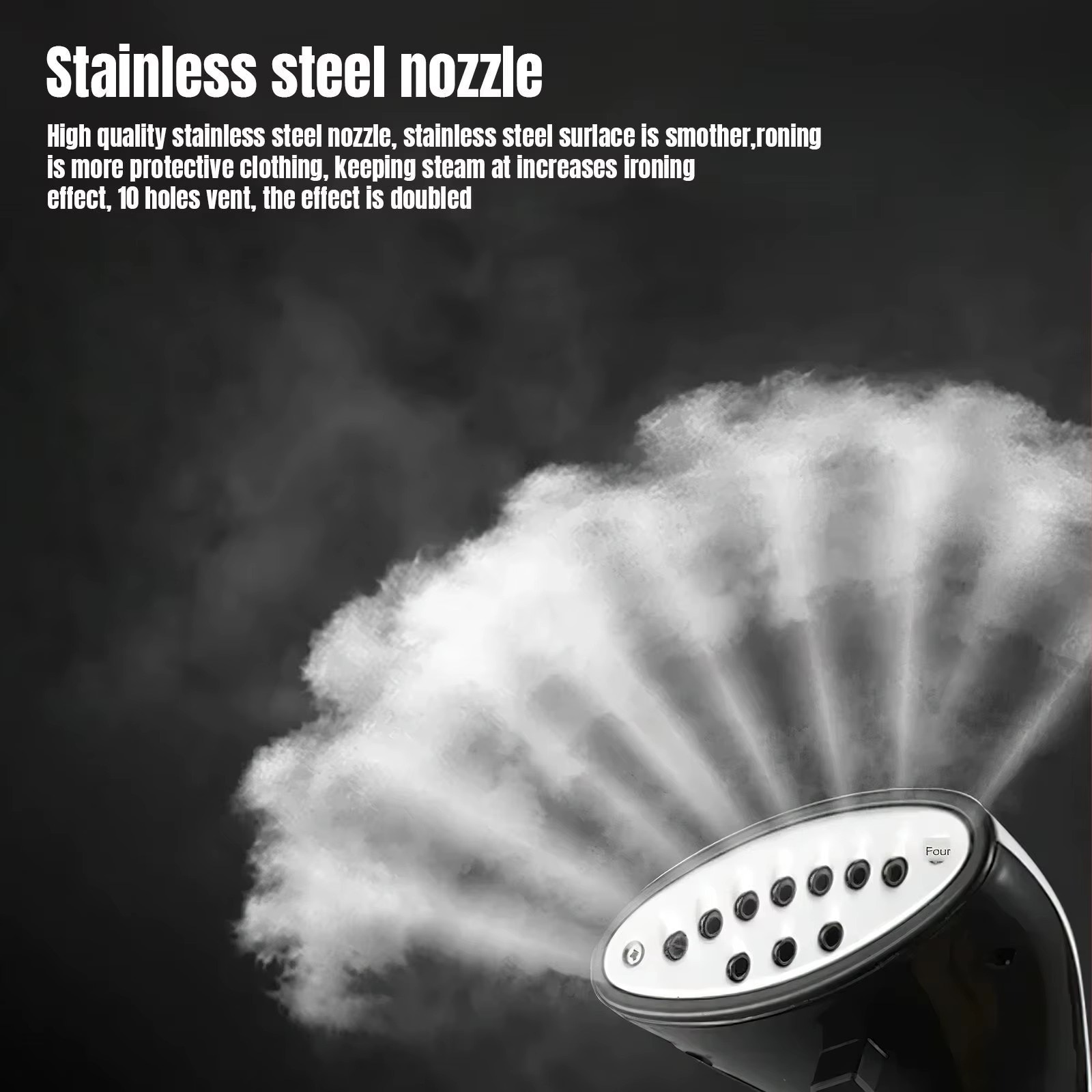 Aparat de calcat cu aburi, steamer vertical pentru haine, 1800 W, rezervor de apa de 18 l, 11 niveluri de abur, incalzire rapida, stecher EU
