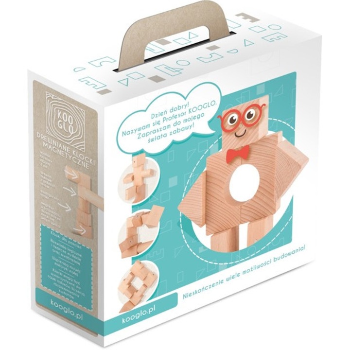 Kooglo образователни магнитни блокчета - 100 броя Natur