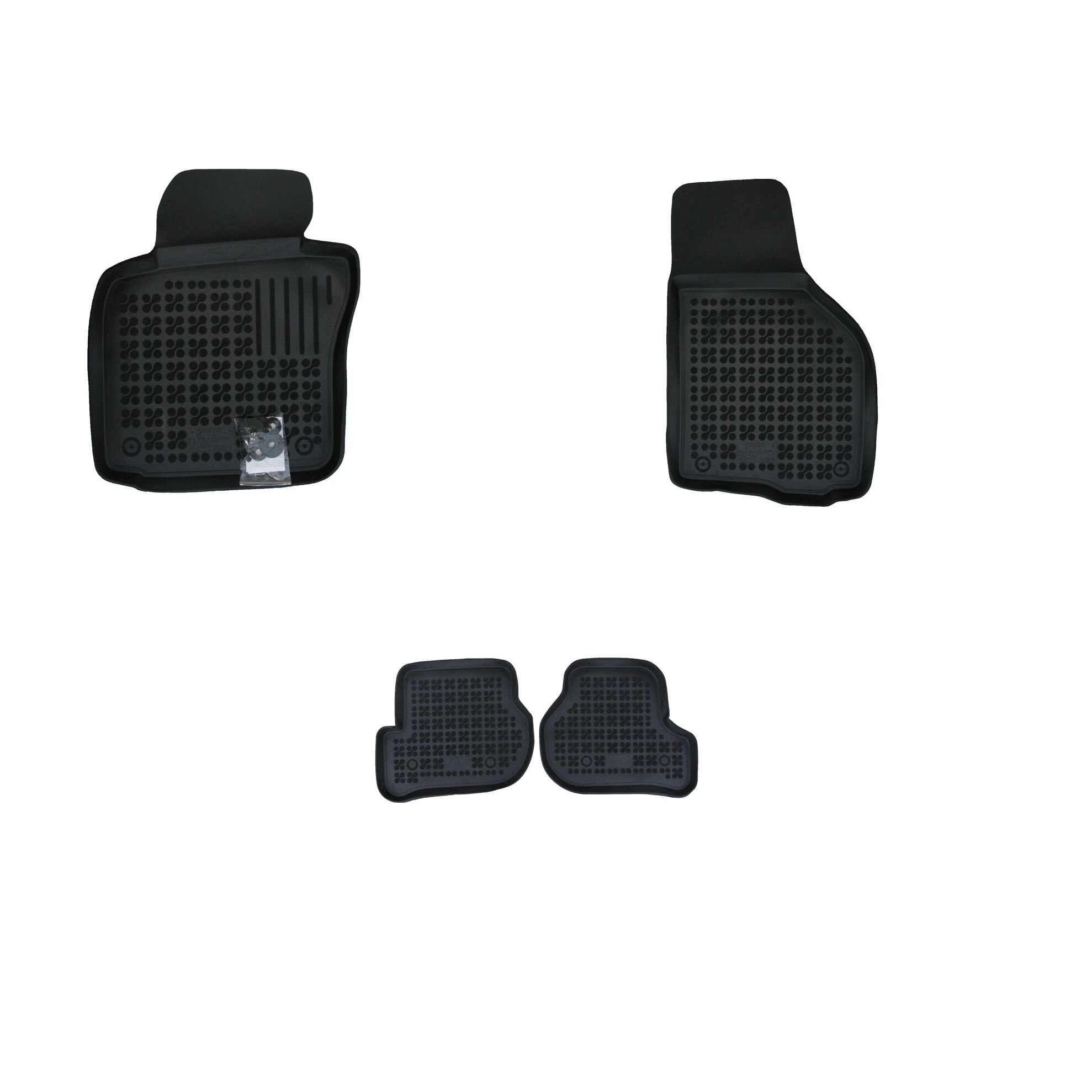 Set 4 covoare IDL© din cauciuc moale, placut la atingere, fara miros stil tavita VW GOLF V 2003-2008