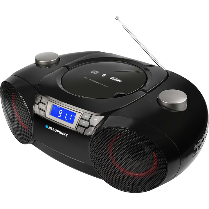 Микросистема Blaupunkt BB30BT, Bluetooth, FM, CD, USB, MP3, Черна