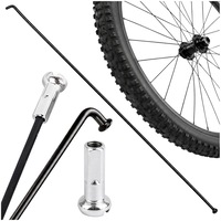 Spita de bicicleta, Gearox, cu niplu, 280 mm, 1 bucata, neagra, otel inoxidabil, pentru roti de bicicleta, rezistenta la