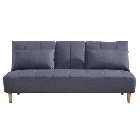 Canapea extensibila Kring Elise, 3 locuri, cu masuta pliabila, 182x92-120x88 cm, Gri